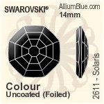 Swarovski Solaris Flat Back No-Hotfix (2611) 8mm - Crystal Effect With Platinum Foiling
