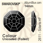 施華洛世奇 Solaris 熨底平底石 (2611) 14mm - 白色（半塗層） 鋁質水銀底