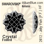 Swarovski Jelly Fish (Partly Frosted) Flat Back Hotfix (2612) 10mm - Color With Aluminum Foiling