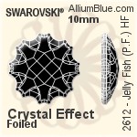 Swarovski Jelly Fish (Partly Frosted) Flat Back Hotfix (2612) 14mm - Color With Aluminum Foiling