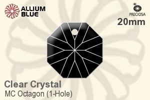 Preciosa MC Octagon (1-Hole) (2636) 20mm - Clear Crystal