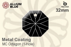 Preciosa MC Octagon (1-Hole) (2636) 32mm - Metal Coating