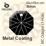 Preciosa MC Octagon (1-Hole) (2636) 36mm - Metal Coating