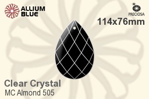 Preciosa MC Almond 505 (2661) 114x76mm - Clear Crystal - Haga Click en la Imagen para Cerrar