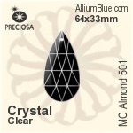 Preciosa MC Almond 501 (2662) 102x50mm - Metal Coating