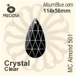Preciosa MC Almond 501 (2662) 51x27mm - Metal Coating