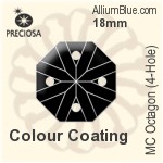 Preciosa MC Octagon (4-Hole) (2665) 16mm - Metal Coating