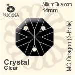 Preciosa MC Octagon (3-Hole) (2669) 24mm - Clear Crystal