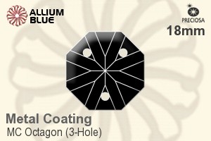 Preciosa MC Octagon (3-Hole) (2669) 18mm - Metal Coating - 關閉視窗 >> 可點擊圖片