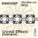 Swarovski Round Cupchain (27004) PP14, Unplated, 00C - Crystal Effects