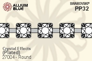 Swarovski Round Cupchain (27004) PP32, Plated, 00C - Crystal Effects - 關閉視窗 >> 可點擊圖片