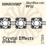 Swarovski Round Cupchain (27004) PP32, Unplated, 00C - Colors
