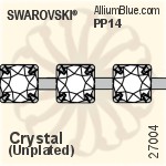 スワロフスキー ラウンド Cupchain (27004) PP11, Unメッキ, 00C - クリスタル