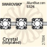 Swarovski Round Cupchain (27004) PP24, Unplated, 00C - Crystal Effects