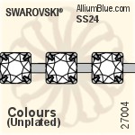 スワロフスキー ラウンド Cupchain (27004) PP24, Unメッキ, 00C - カラー