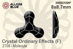 Swarovski Molecule Flat Back No-Hotfix (2708) 8x8.7mm - Crystal Effect With Platinum Foiling - Haga Click en la Imagen para Cerrar