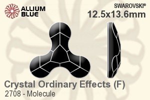 スワロフスキー Molecule ラインストーン (2708) 12.5x13.6mm - クリスタル エフェクト 裏面プラチナフォイル - ウインドウを閉じる
