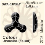 スワロフスキー Molecule ラインストーン (2708) 12.5x13.6mm - カラー 裏面にホイル無し