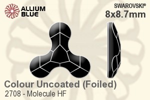スワロフスキー Molecule ラインストーン ホットフィックス (2708) 8x8.7mm - カラー 裏面アルミニウムフォイル