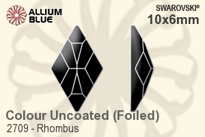 Swarovski Rhombus Flat Back No-Hotfix (2709) 10x6mm - Color With Platinum Foiling