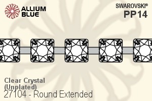 Swarovski Round Extended Cupchain (27104) PP14, Unplated, 00C - Clear Crystal - 关闭视窗 >> 可点击图片