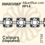 スワロフスキー ラウンド Extended Cupchain (27104) PP24, Unメッキ, 00C - カラー