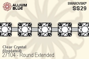Swarovski Round Extended Cupchain (27104) PP32, Unplated, 00C - Clear Crystal - Click Image to Close