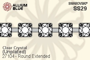 Swarovski Round Extended Cupchain (27104) SS29, Unplated, 00C - Clear Crystal - Click Image to Close