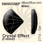 スワロフスキー Fan ラインストーン (2714) 14mm - クリスタル エフェクト 金 メッキパーツ 裏面にホイル無し