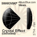 スワロフスキー Fan ラインストーン (2714) 6mm - クリスタル エフェクト 裏面プラチナフォイル