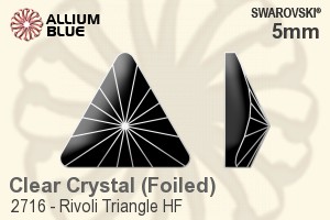 Swarovski Rivoli Triangle Flat Back Hotfix (2716) 5mm - Clear Crystal With Aluminum Foiling - Click Image to Close