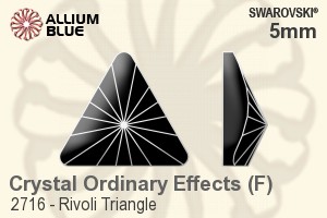 スワロフスキー リボリ Triangle ラインストーン (2716) 5mm - クリスタル エフェクト 裏面プラチナフォイル - ウインドウを閉じる