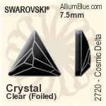 施華洛世奇 Cosmic Delta 平底石 (2720) 12.5mm - Colour (Uncoated) With Platinum Foiling
