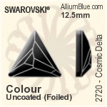 Swarovski Cosmic Delta Flat Back No-Hotfix (2720) 7.5mm - Crystal (Ordinary Effects) With Platinum Foiling