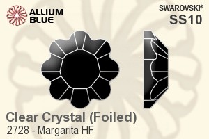 Swarovski Margarita Flat Back Hotfix (2728) SS10 - Clear Crystal With Aluminum Foiling - Haga Click en la Imagen para Cerrar