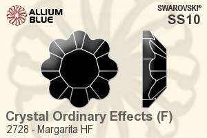 施華洛世奇 Margarita 熨底平底石 (2728) SS10 - 白色（半塗層） 鋁質水銀底