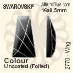 Swarovski Wing Flat Back No-Hotfix (2770) 12x7mm - Clear Crystal With Platinum Foiling