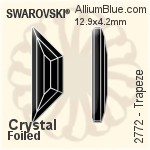施華洛世奇 Trapeze 平底石 (2772) 8.6x2.8mm - 顏色（半塗層） 無水銀底