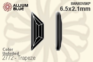 施華洛世奇 Trapeze 平底石 (2772) 6.5x2.1mm - 顏色 無水銀底 - 關閉視窗 >> 可點擊圖片