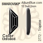 Swarovski Trapeze Flat Back No-Hotfix (2772) 8.6x2.8mm - Color With Platinum Foiling