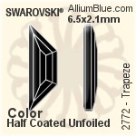 Swarovski Trapeze Flat Back No-Hotfix (2772) 12.9x4.2mm - Color With Platinum Foiling