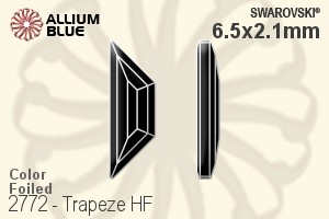 施華洛世奇 Trapeze 熨底平底石 (2772) 6.5x2.1mm - 顏色 鋁質水銀底