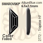 施華洛世奇 Trapeze 熨底平底石 (2772) 8.6x2.8mm - 白色（半塗層） 鋁質水銀底