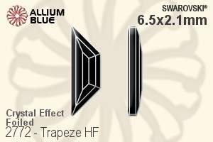 スワロフスキー Trapeze ラインストーン ホットフィックス (2772) 6.5x2.1mm - クリスタル エフェクト 裏面アルミニウムフォイル - ウインドウを閉じる