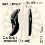 Swarovski Wave Flat Back No-Hotfix (2788) 10mm - Crystal (Ordinary Effects) With Platinum Foiling