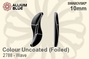 スワロフスキー Wave フラットバック ラインストーン (2788) 10mm - カラー（コーティングなし） プラチナフォイル - ウインドウを閉じる