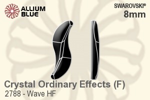 スワロフスキー Wave ラインストーン ホットフィックス (2788) 8mm - クリスタル エフェクト 裏面アルミニウムフォイル - ウインドウを閉じる