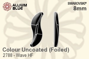 スワロフスキー Wave フラットバック ホットフィックス (2788) 8mm - カラー（コーティングなし） アルミニウムフォイル - ウインドウを閉じる