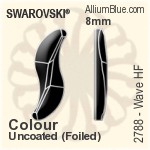 スワロフスキー Wave フラットバック ホットフィックス (2788) 8mm - カラー（コーティングなし） アルミニウムフォイル