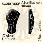 Swarovski Contour Flat Back No-Hotfix (2798) 10mm - Color With Platinum Foiling